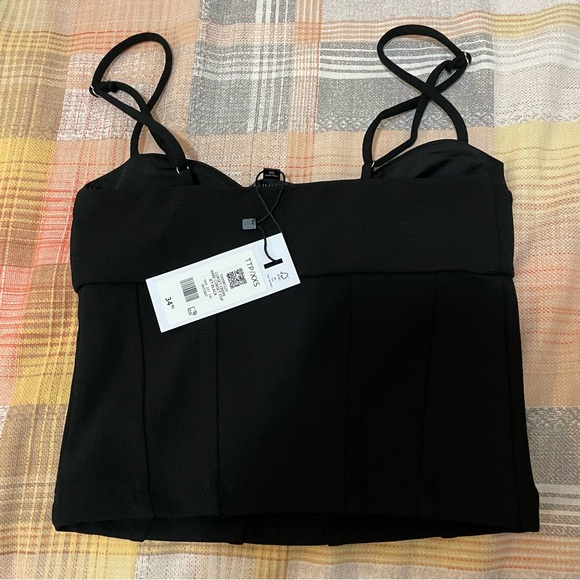 NWT Dynamite Black XXS Crop Top - Picture 5 of 5